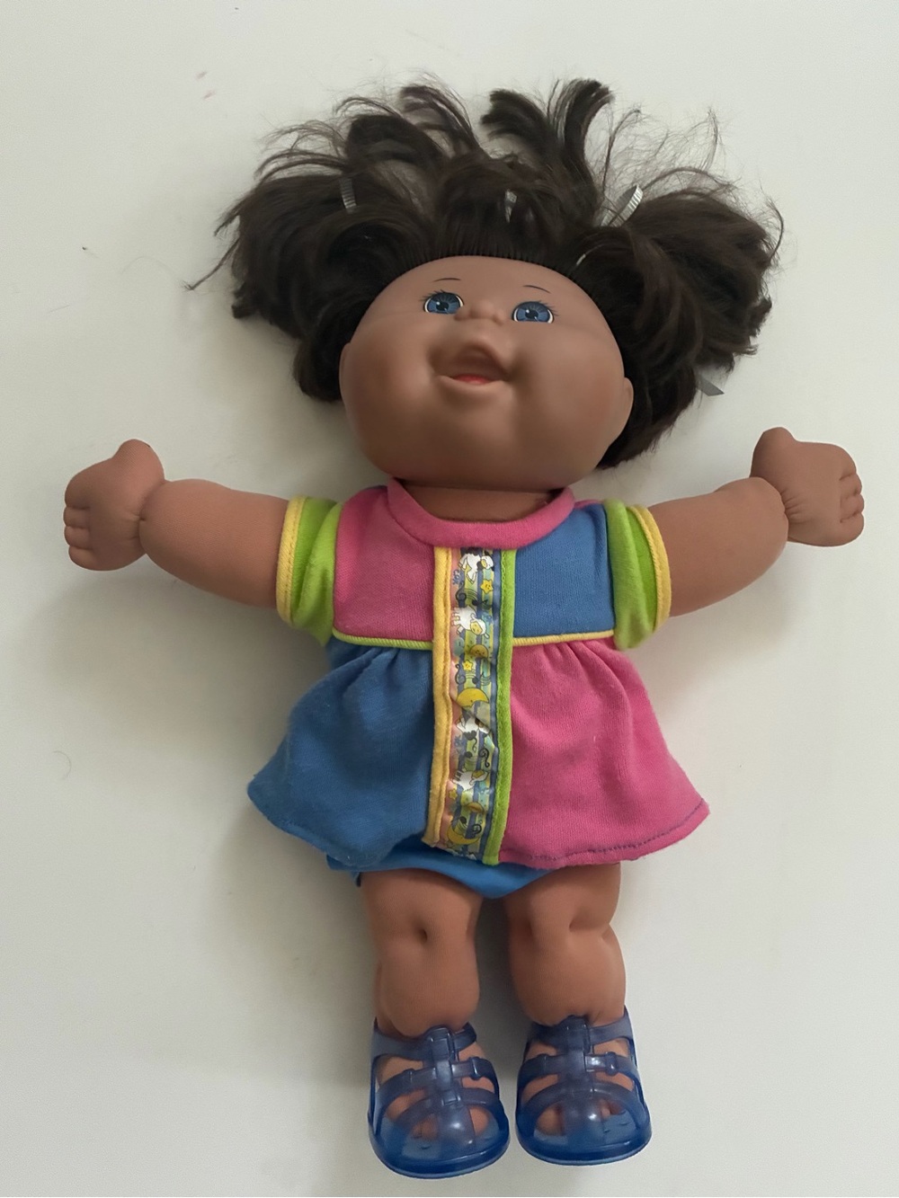 1996 Vintage Mattel Cabbage Patch Style Doll – Pink, Blue, Green